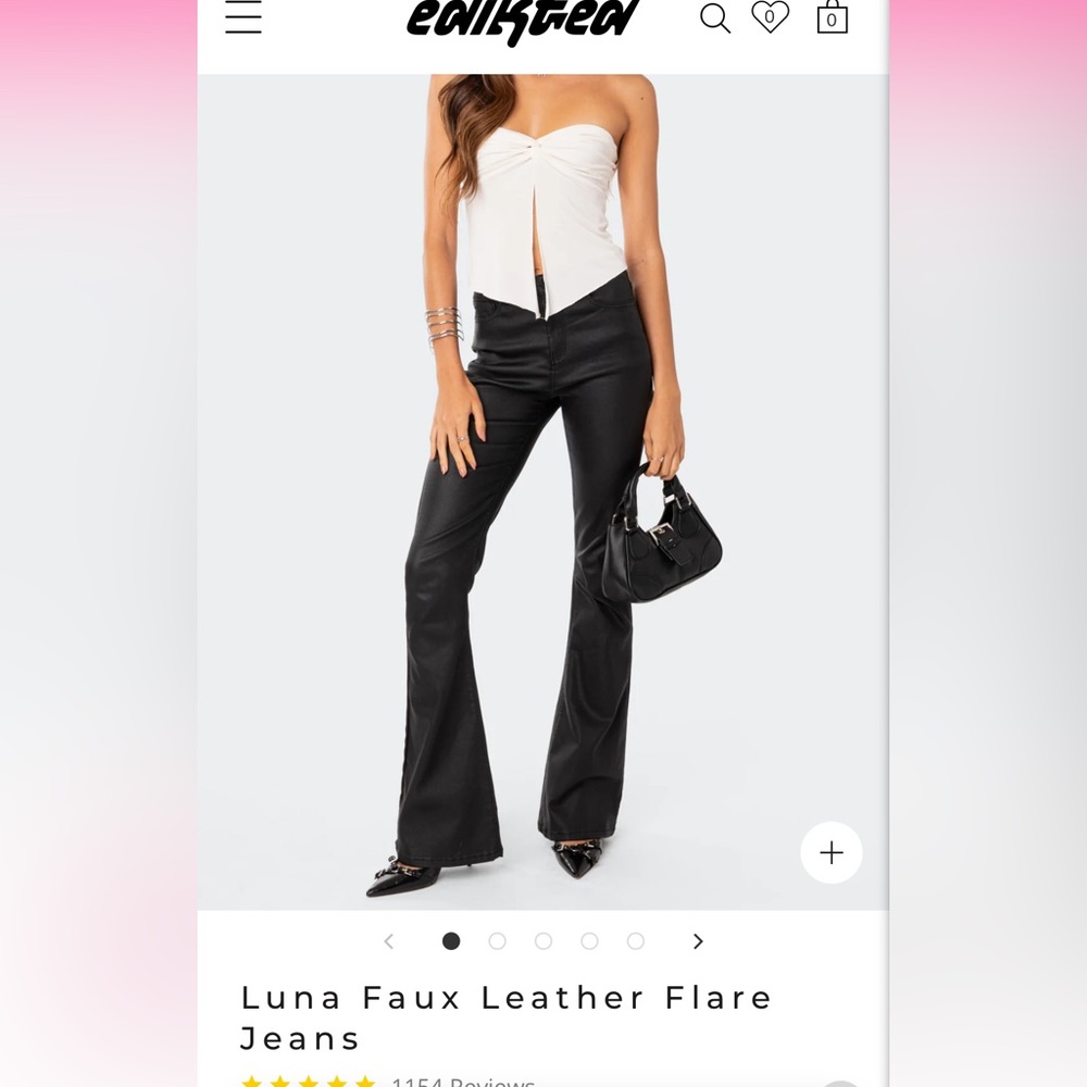 Faux leather pants.